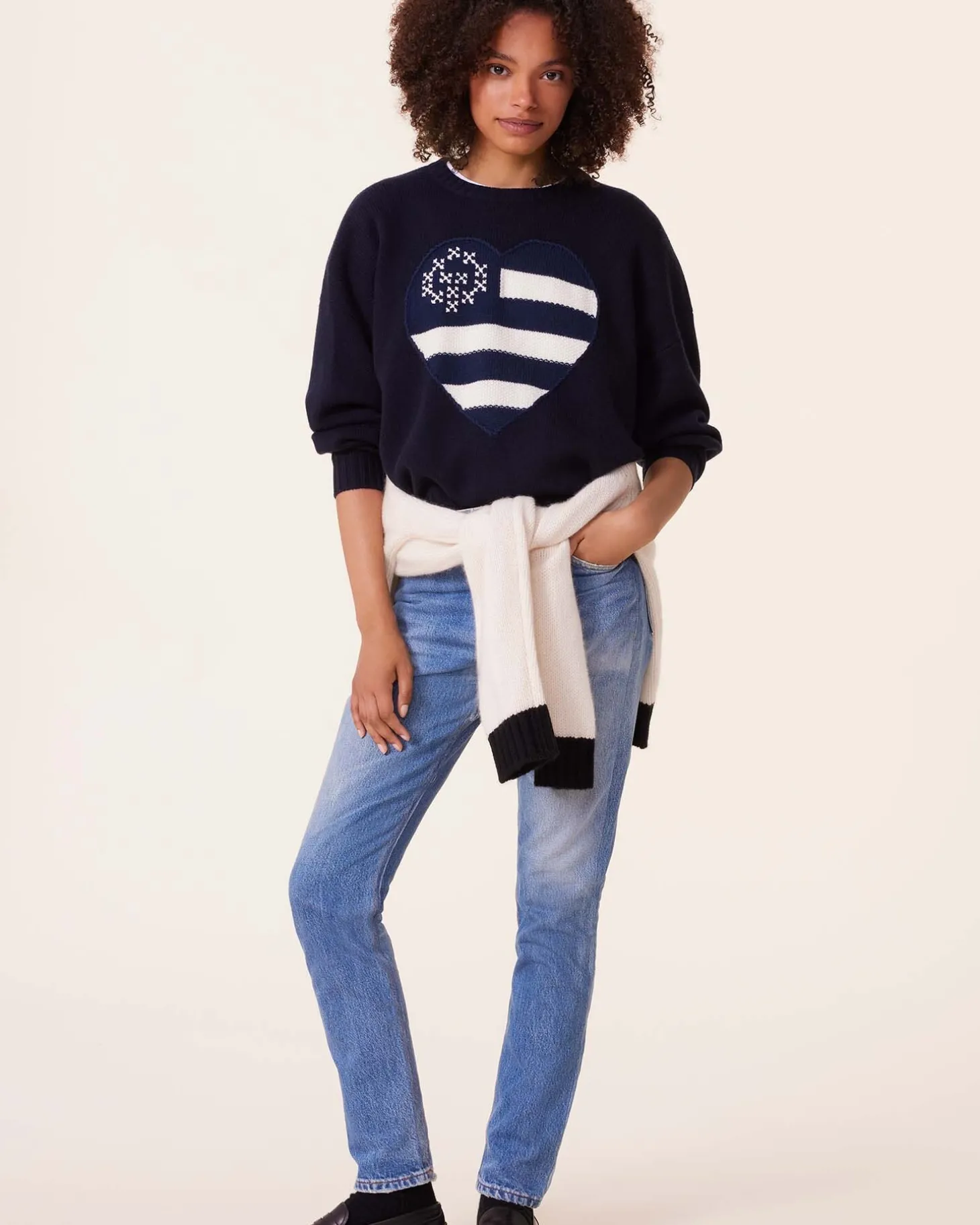 Pull CUr Cachemire Col Rond, 10 Fils
