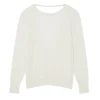 Pull Dos Nu Cachemire Col Rond Femme