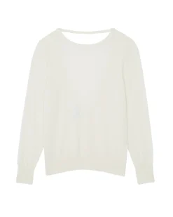 Pull Dos Nu Cachemire Col Rond Femme