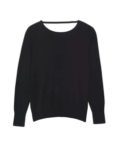 Pull Dos Nu Cachemire Col Rond Femme
