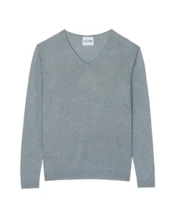 Pull En Cachemire Et Soie Homme Col V