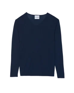 Pull En Cachemire Et Soie Homme Col V
