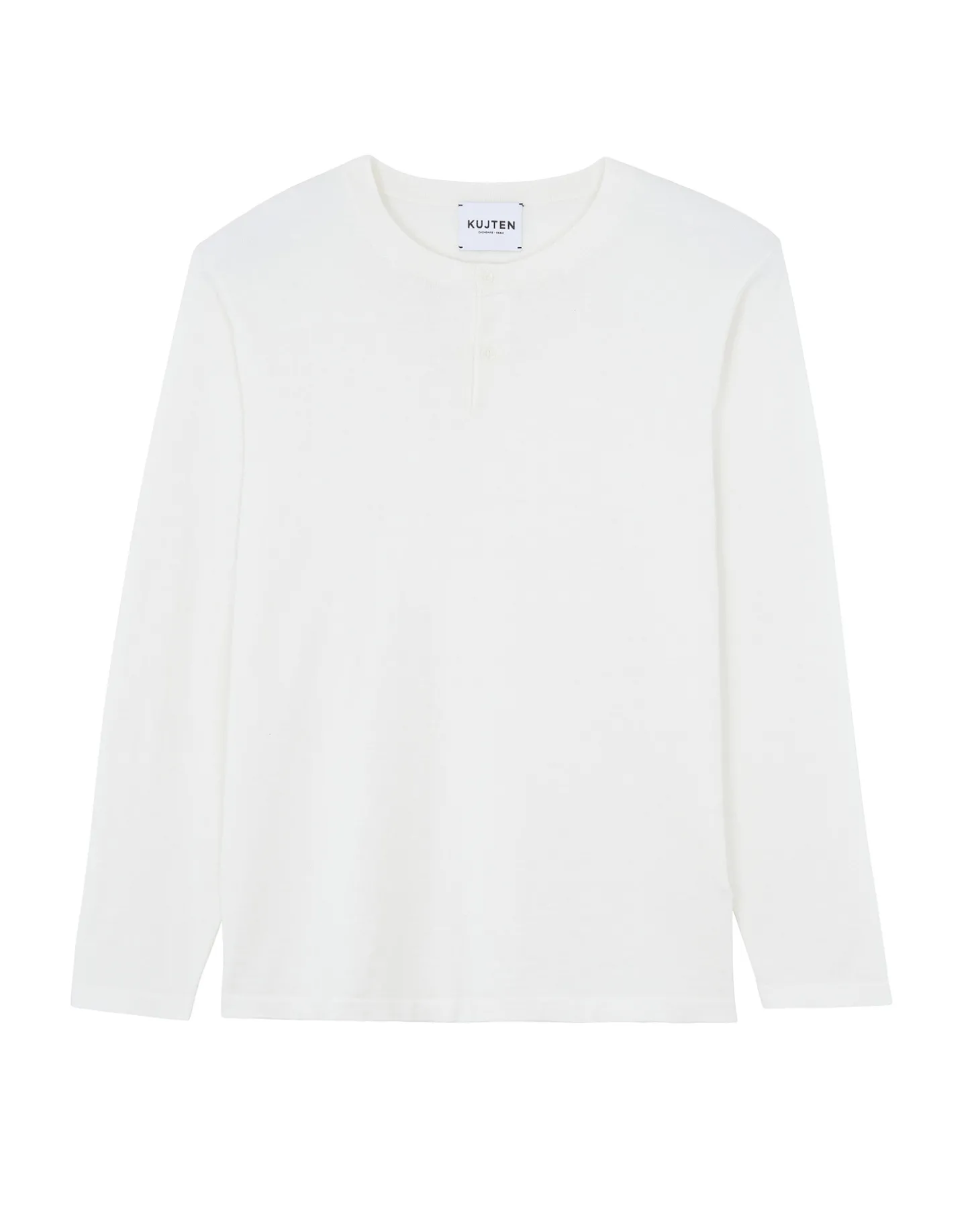Pull Fin Col Henley Coton-Cachemire