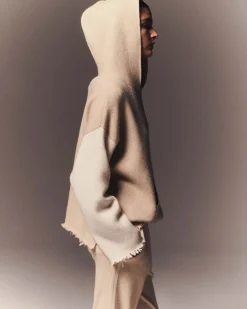 Pull Hoodie Cachemire Oversize, 4 Fils