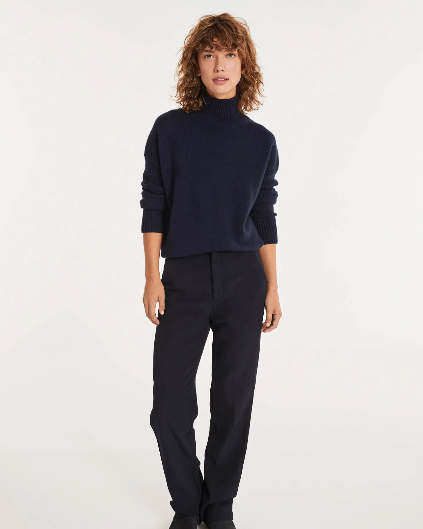 Pull Oversize Col Cheminee Femme