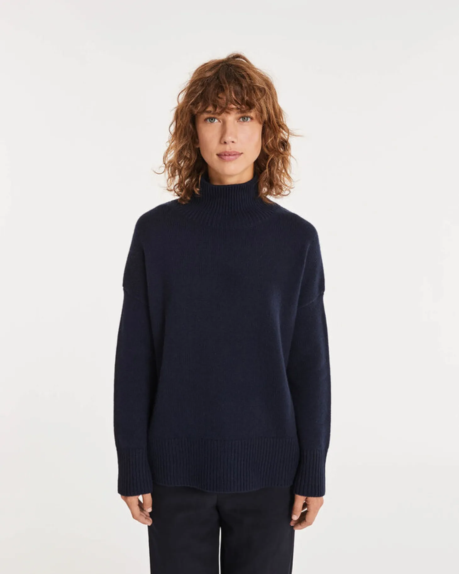 Pull Oversize Col Cheminee Femme