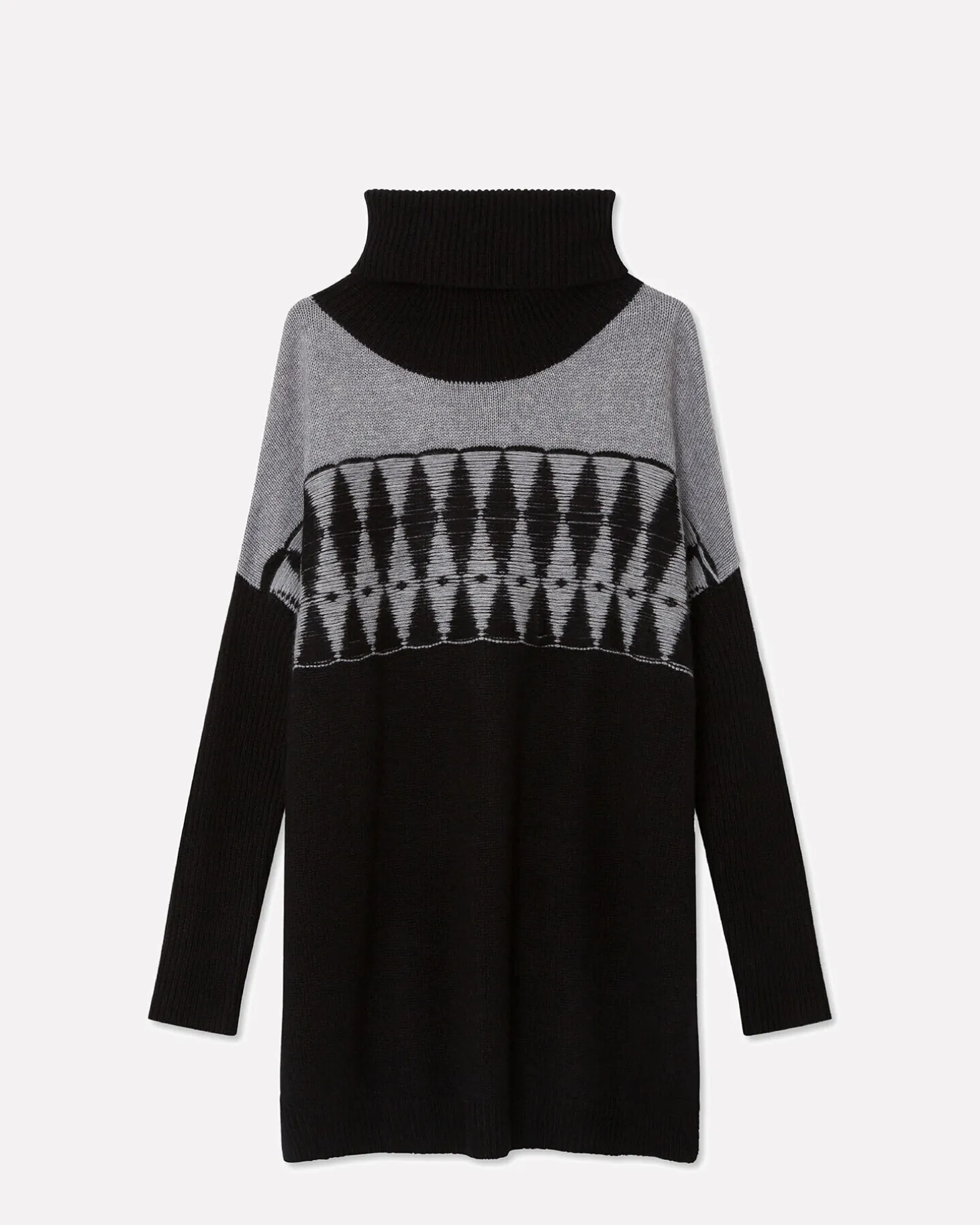 Pull Oversize Col Roule Manches Longues