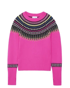 Pull Ski Cachemire Col Rond Manches Mitaines