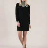 Robe Cachemire Col V Manches Longues