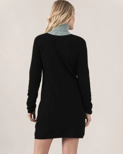 Robe Cachemire Col V Manches Longues