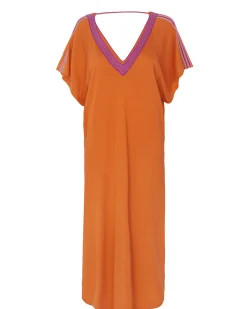 Robe Col V Oversize Soie-Cachemire