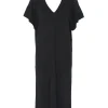 Robe Col V Oversize Soie-Cachemire
