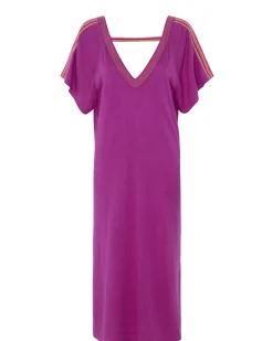 Robe Col V Oversize Soie-Cachemire