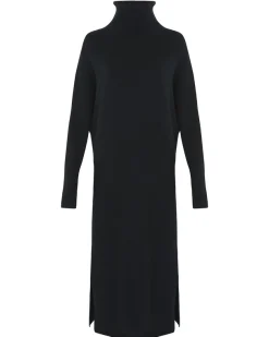Robe Longue Cachemire Col Cheminee Femme