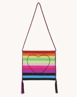 Sac Broderie Main Et Pompoms En Cachemire