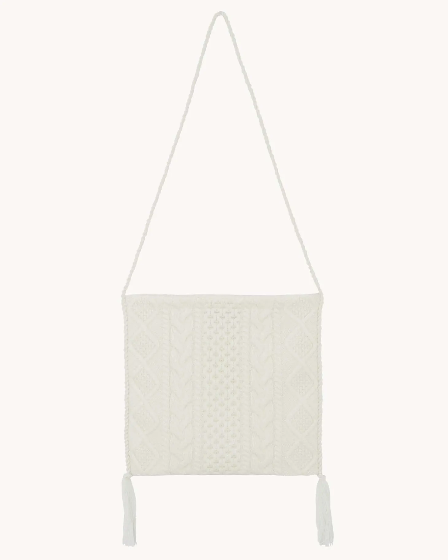 Sac Torsade Et Pompoms En Cachemire