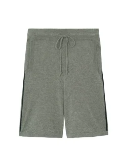 Short Cachemire Homme Bandes Contrastees