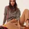 Sweat A Capuche Court Cachemire, 6 Fils