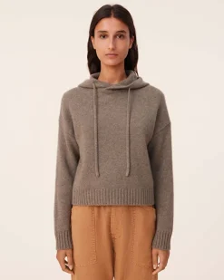 Sweat A Capuche Court Cachemire, 6 Fils