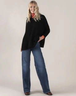 Sweat Cachemire Col Rond Oversize Femme