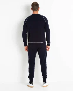 Sweat Cachemire Coutures Contrastees