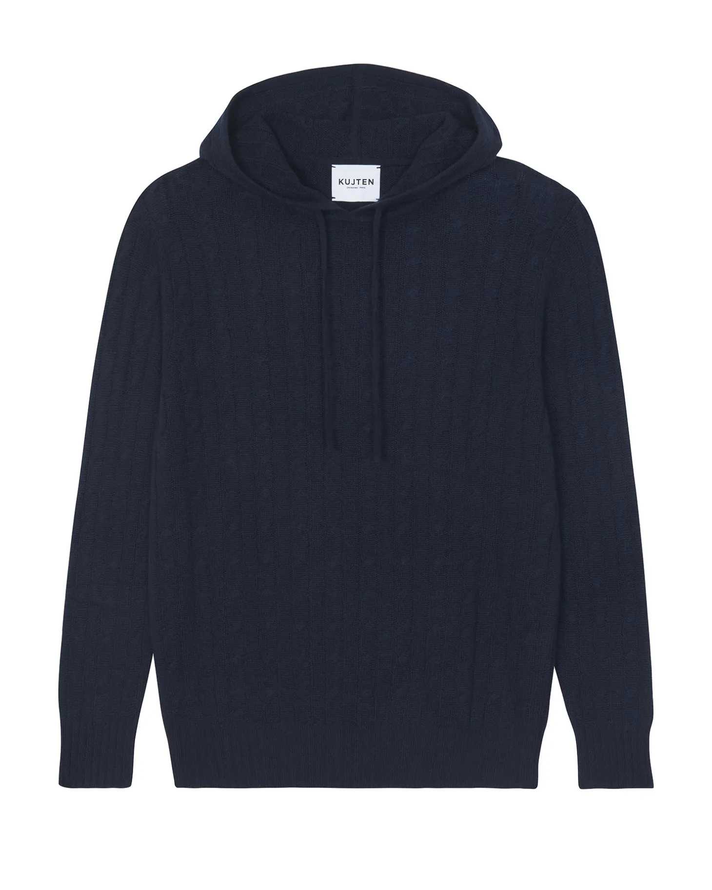 Sweat Capuche Cachemire Torsade