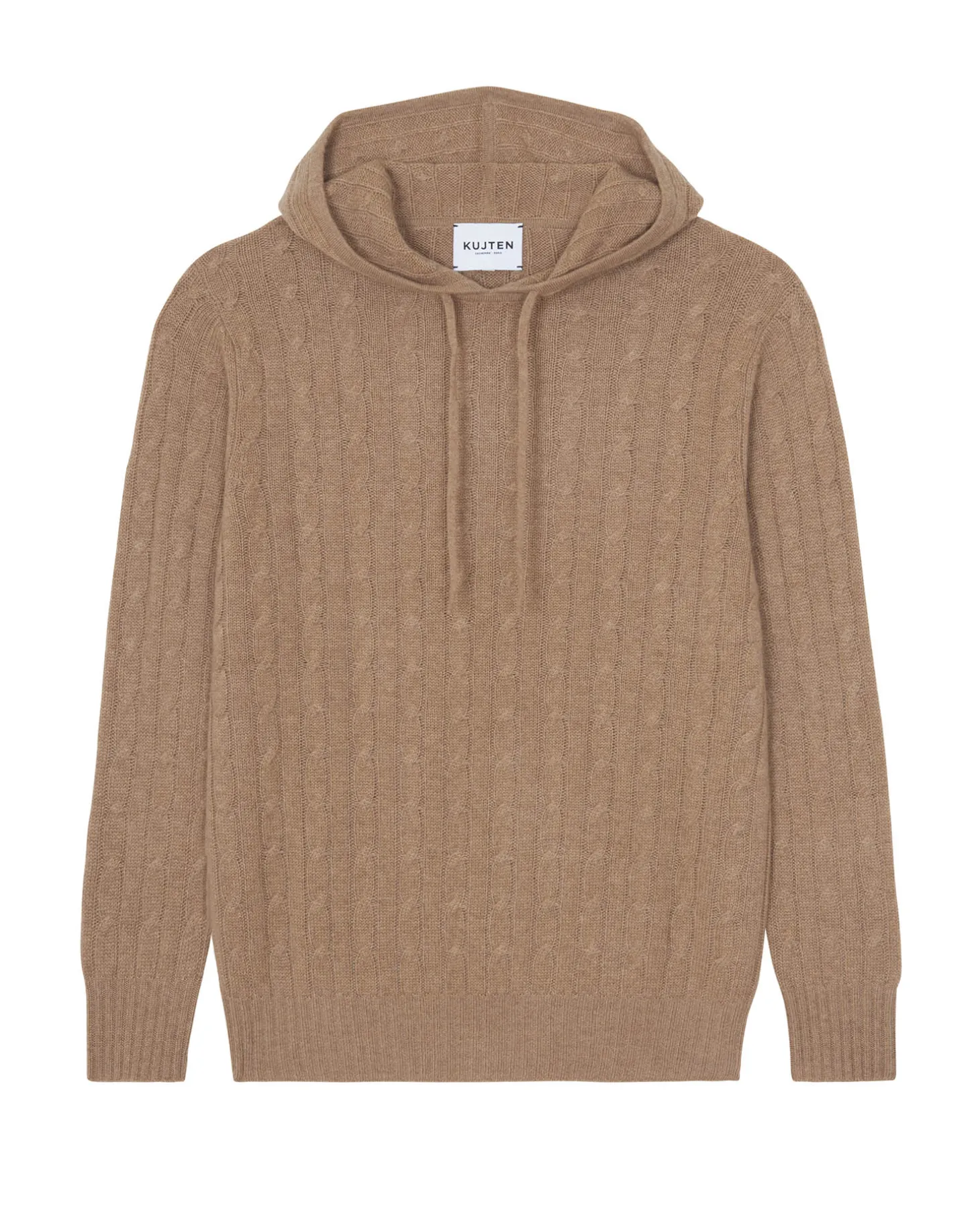 Sweat Capuche Cachemire Torsade