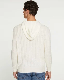Sweat Capuche Cachemire Torsade