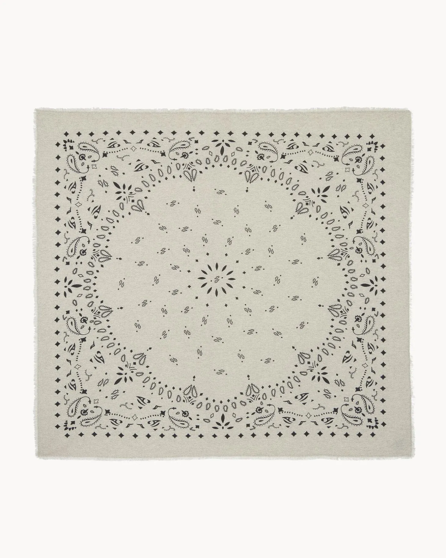 Tres Grand Bandana Cachemire Imprime, 2 Fils