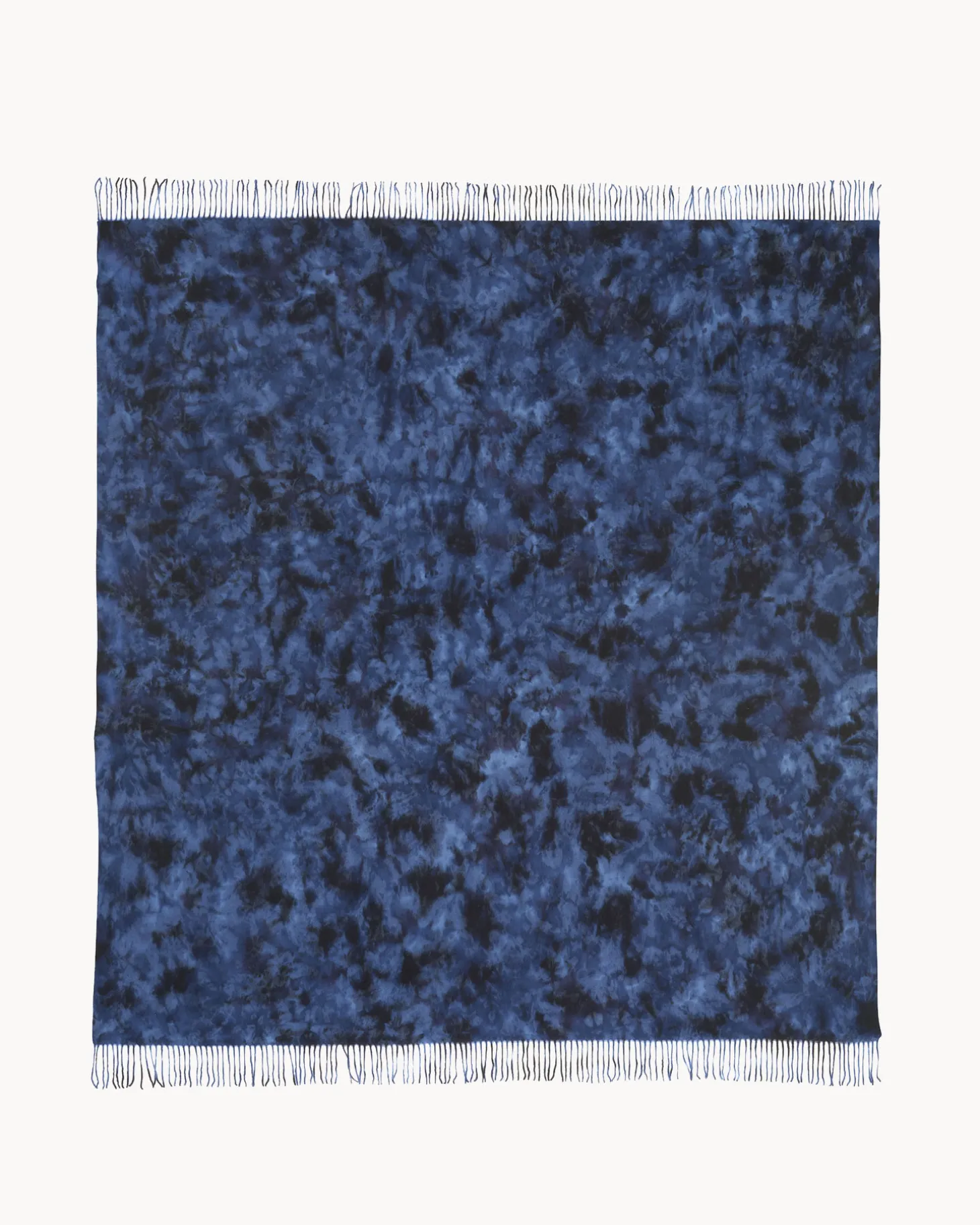 Tres Grand Bandana Cachemire A Franges