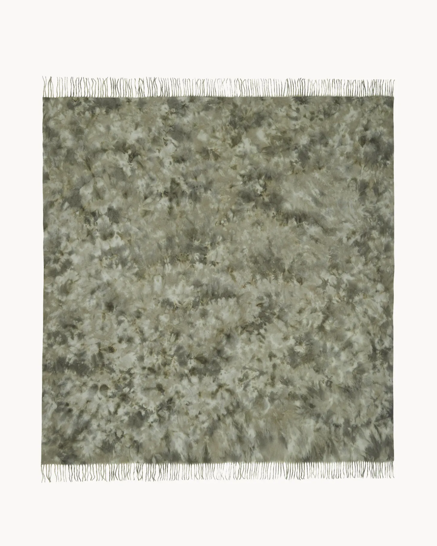 Tres Grand Bandana Cachemire A Franges