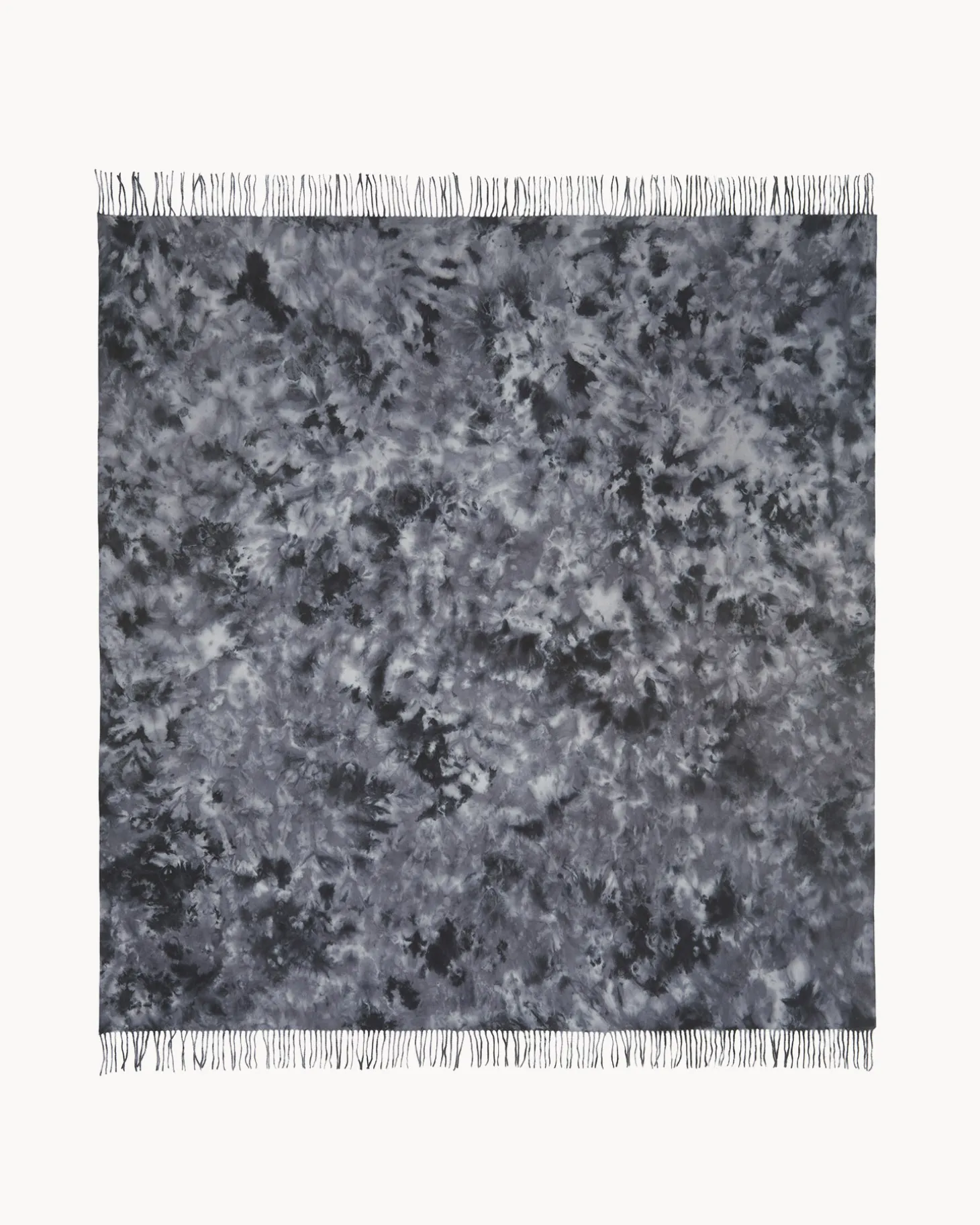 Tres Grand Bandana Cachemire A Franges