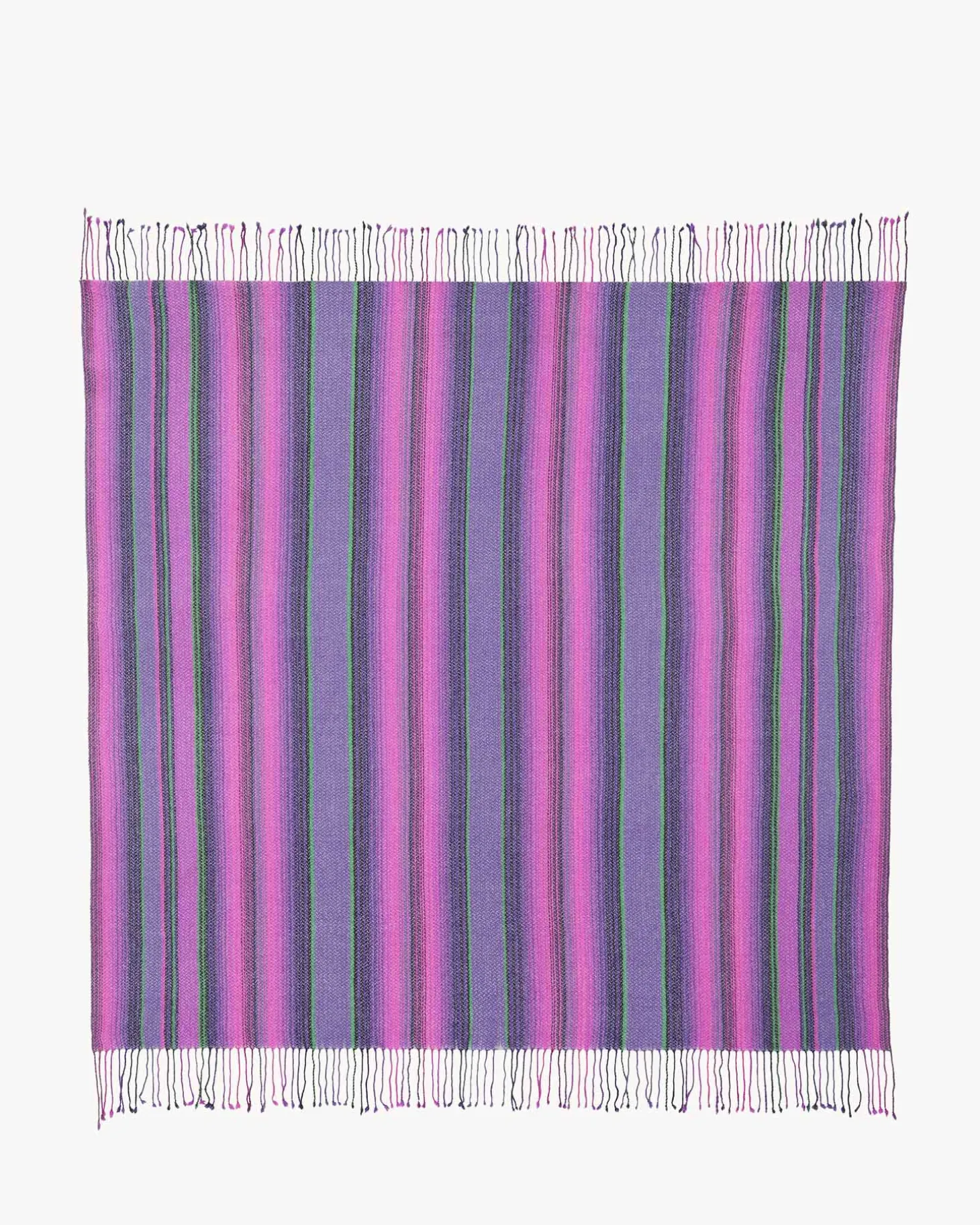 Tres Grand Bandana Cachemire A Franges