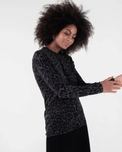 Tunique Cachemire Femme Motif Leopard