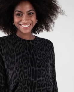 Tunique Cachemire Femme Motif Leopard