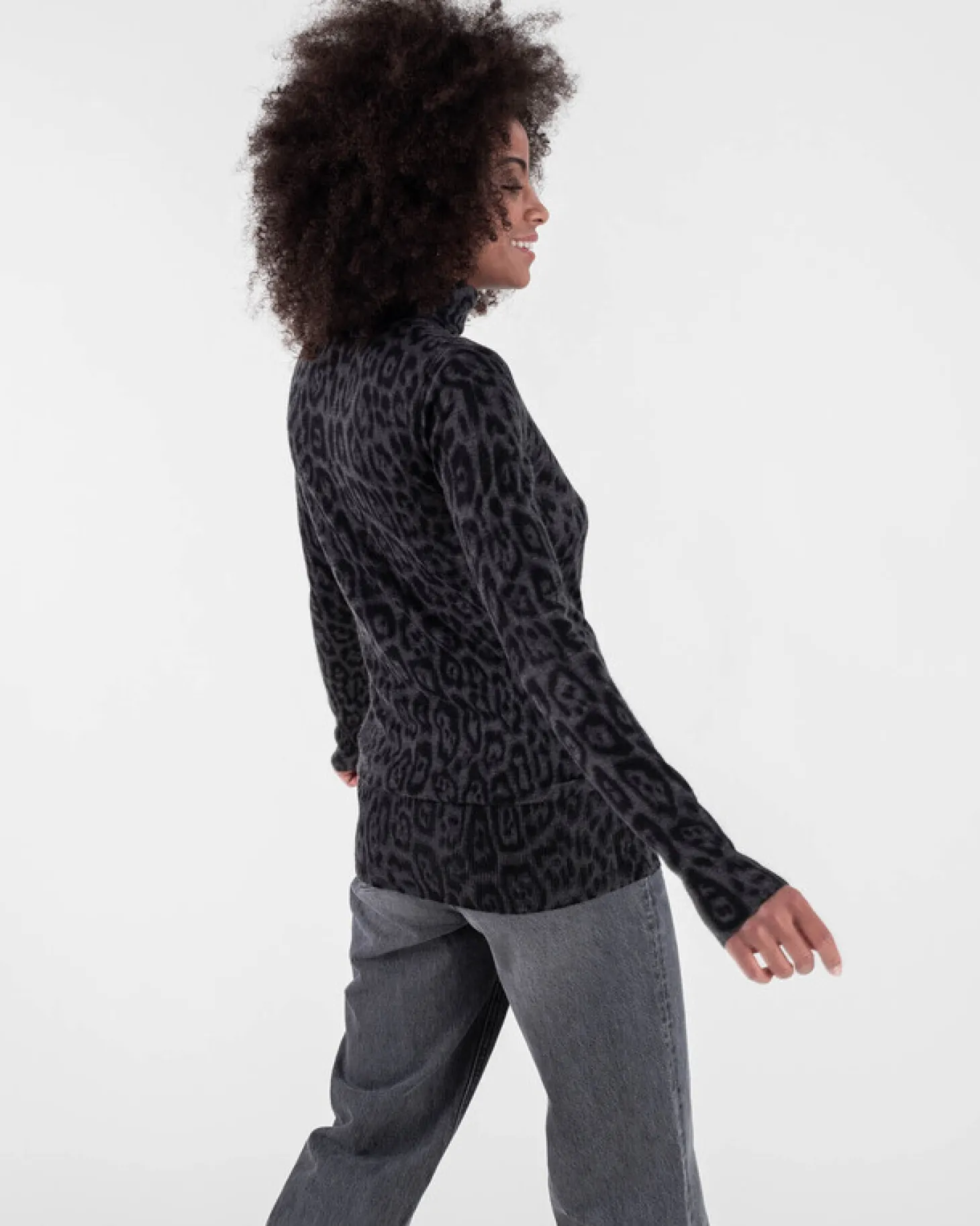 Tunique Cachemire Femme Motif Leopard