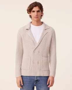 Veste Blazer Cachemire Cotes Anglaises, 6 Fils