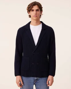 Veste Blazer Cachemire Cotes Anglaises, 6 Fils