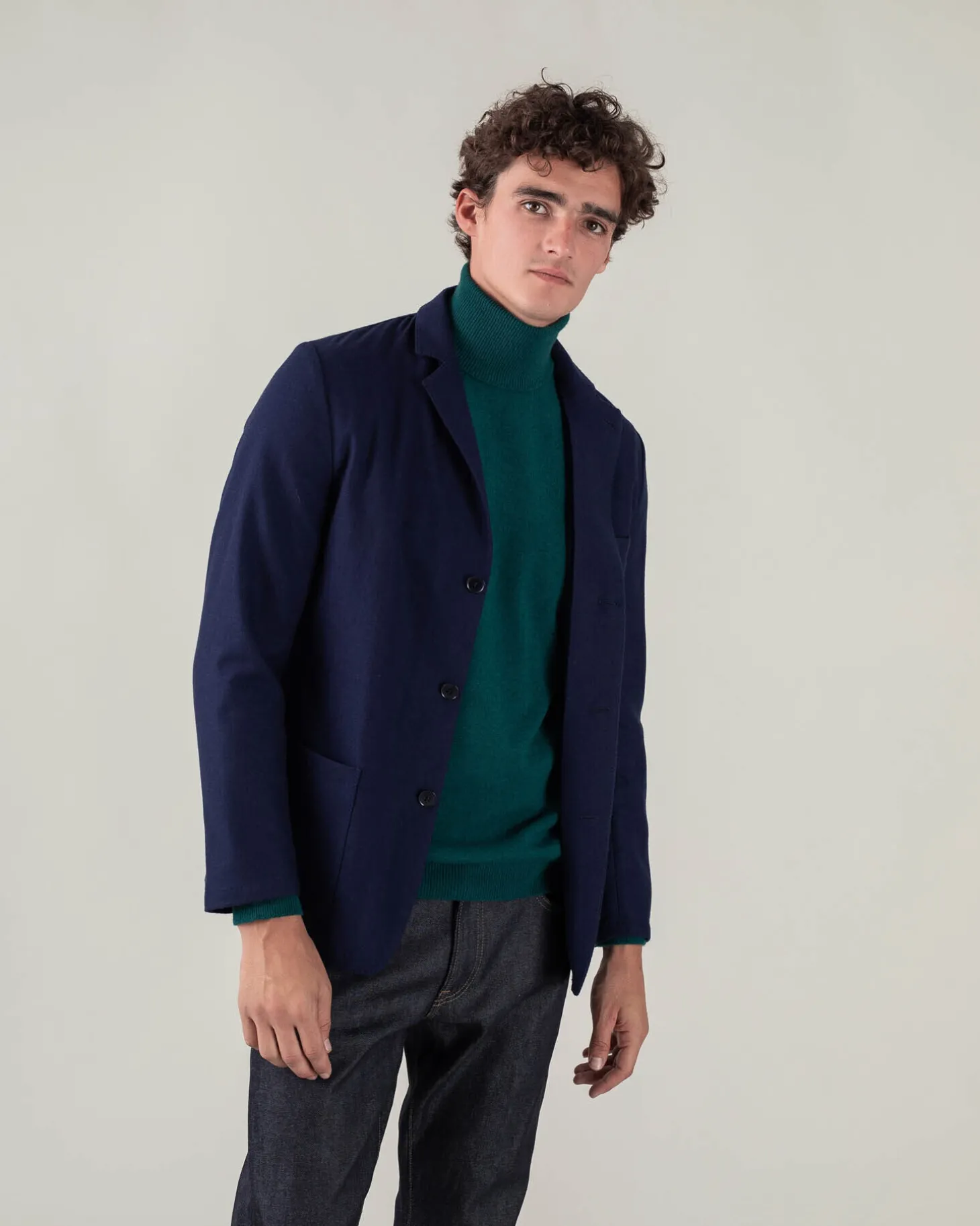 Veste Blazer Cachemire Homme Col Chale