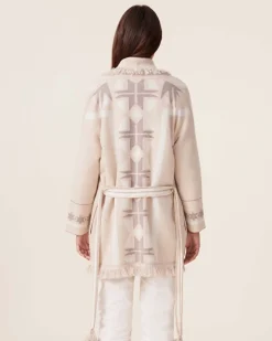 Veste Cachemire Col Chale A Franges, 4 Fils