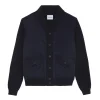 Veste Col Chale Cachemire Tisse