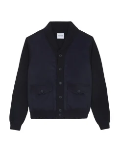 Veste Col Chale Cachemire Tisse