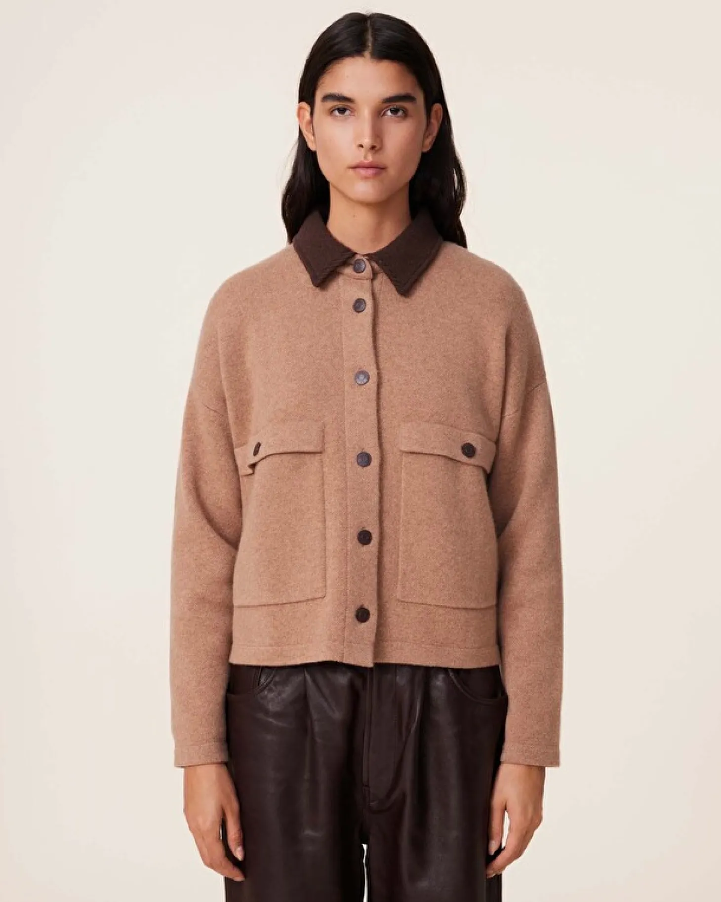 Veste Courte Cachemire Jacquard, 4 Fils