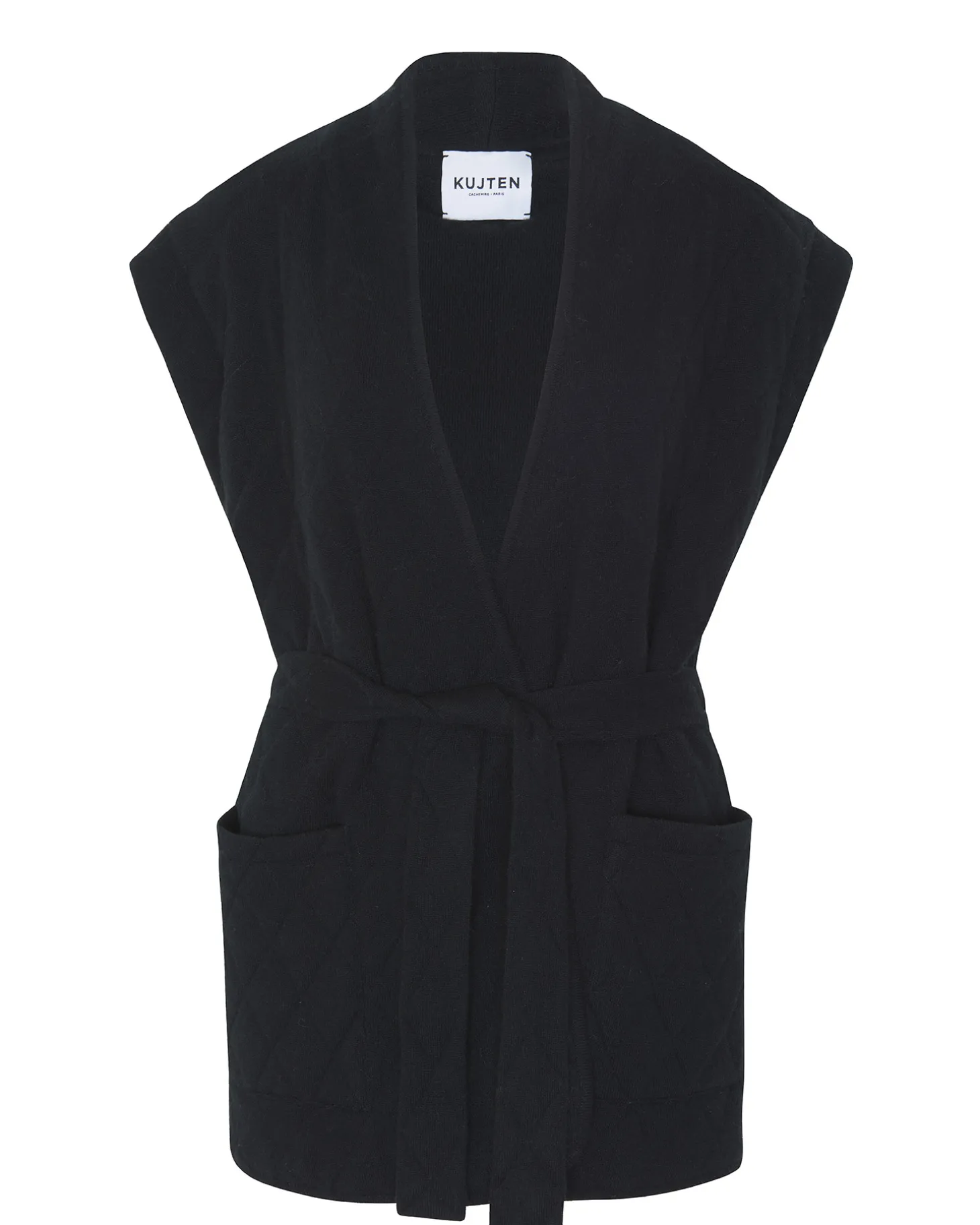 Veste Kimono Cachemire Matelassee Femme