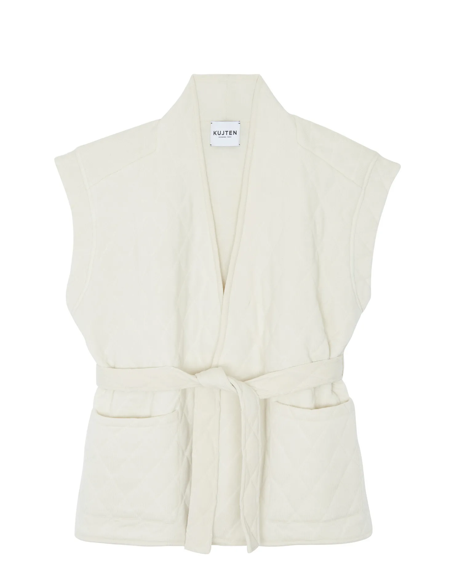 Veste Kimono Cachemire Matelassee Femme