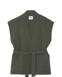 Veste Kimono Cachemire Matelassee Femme