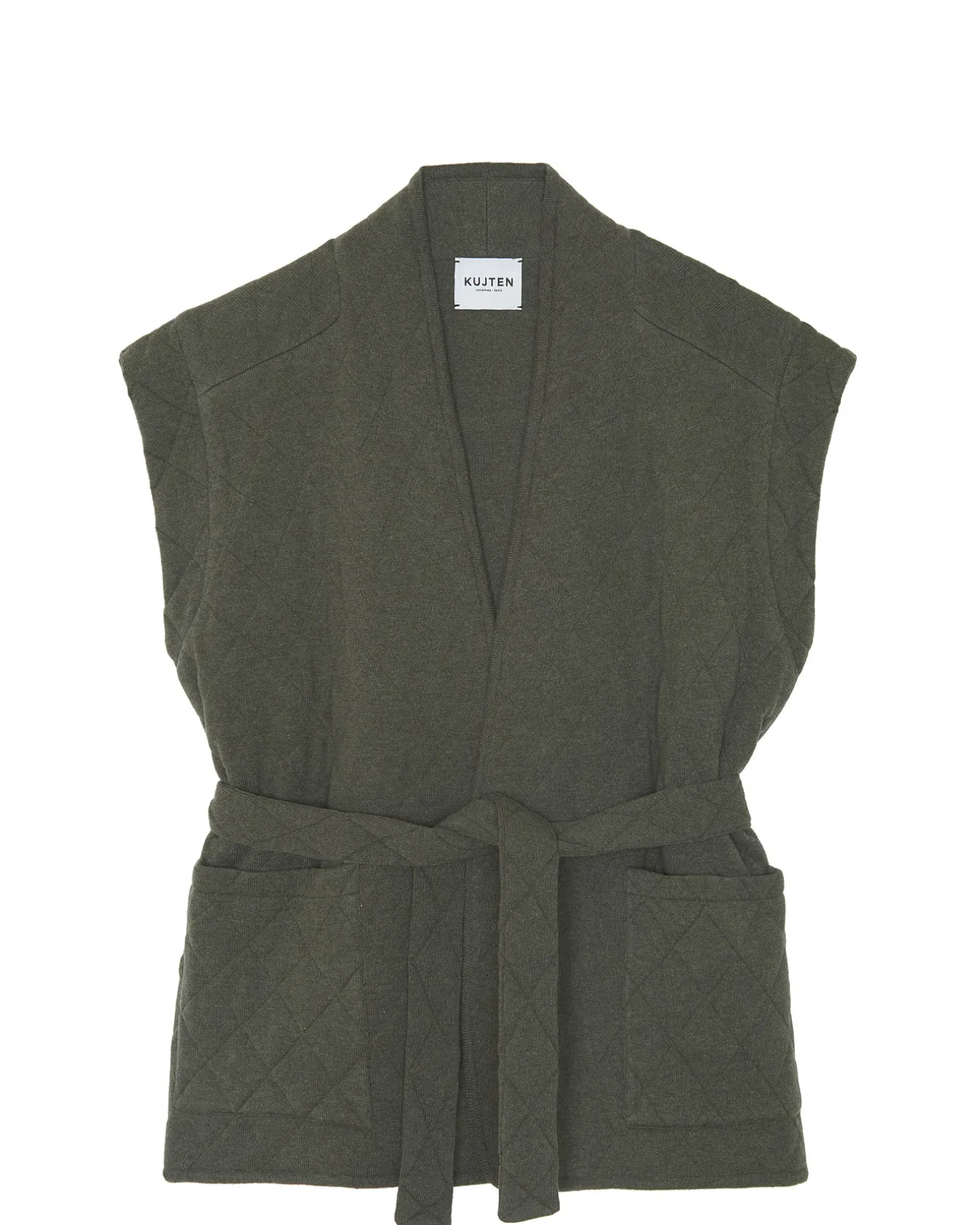 Veste Kimono Cachemire Matelassee Femme