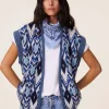 Veste Kimono Cachemire Sans Manches, 4 Fils