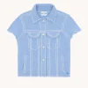 Veste Manches Courtes Cachemire Enfant, 4 Fils